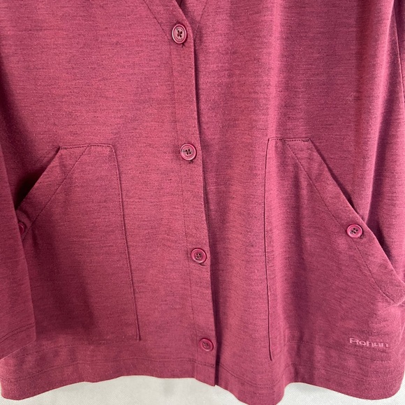 Rohan Cardigan Sweater Pink Raspberry Medium UK 12. - Picture 3 of 6